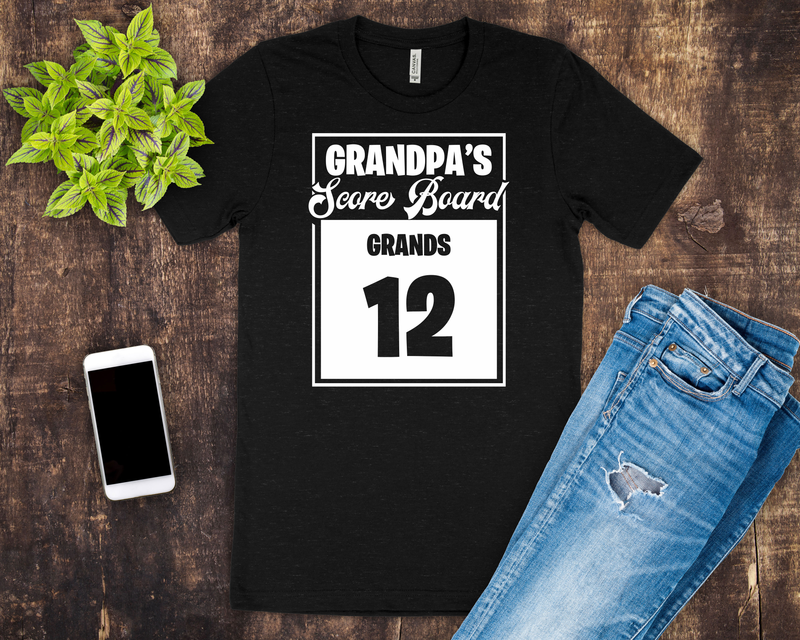 Custom Grandparent's Scoreboard Shirt