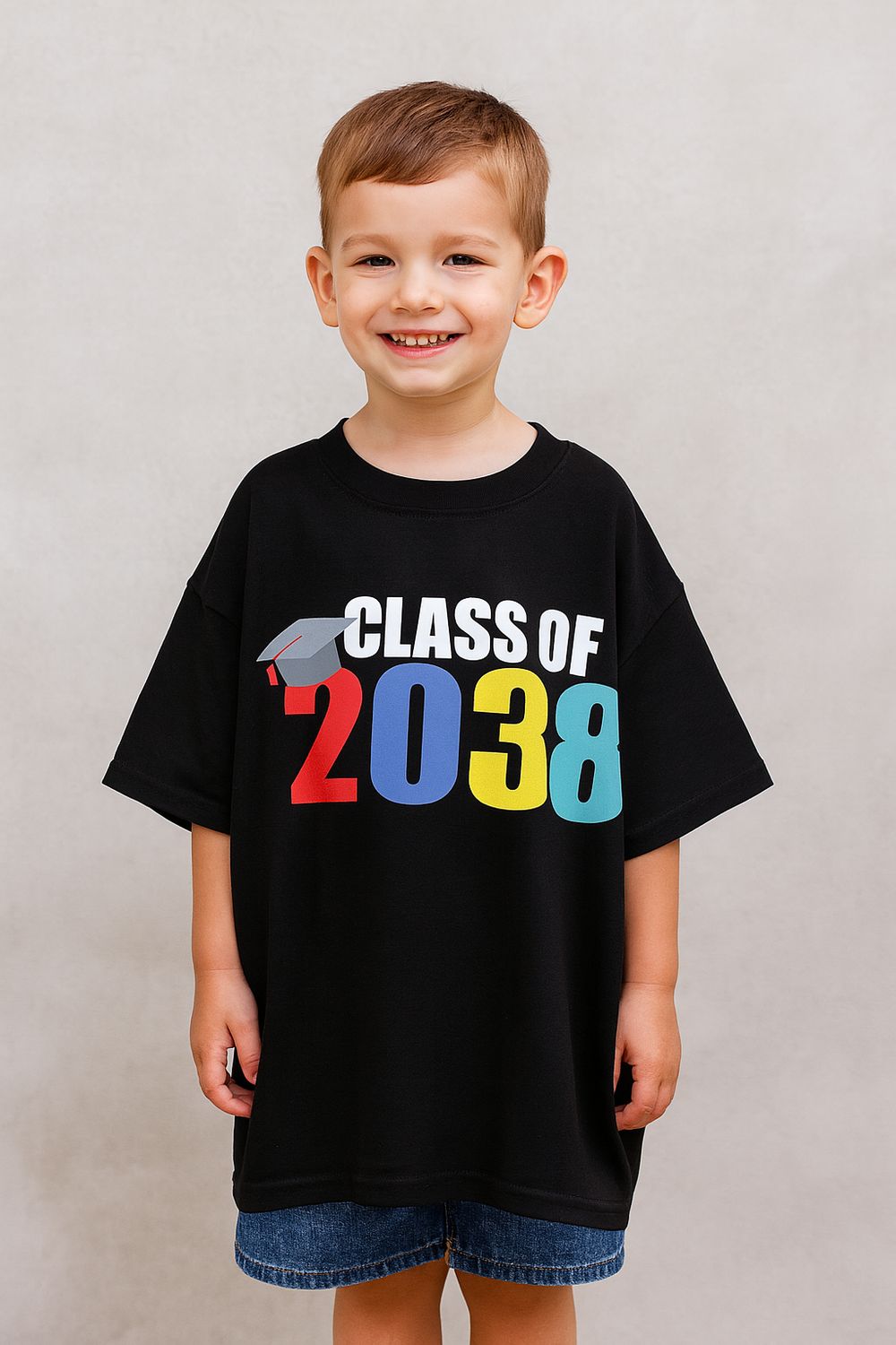 ​"Class of 2038" First Day of School Growth Photo Tee