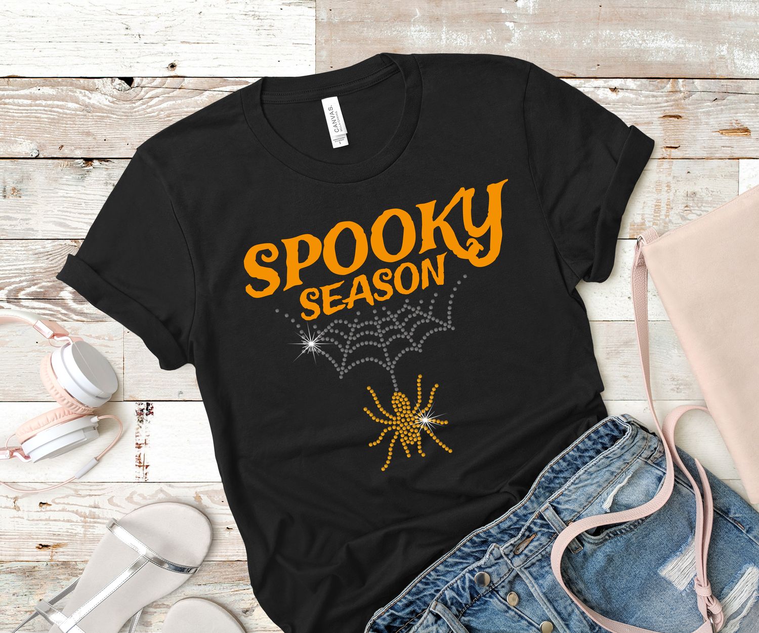 Spooky Season Rhinestone Tee Spooky Season Rhinestone Tee