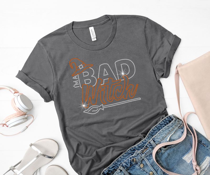 I'm a Bad Witch Rhinestone Tee