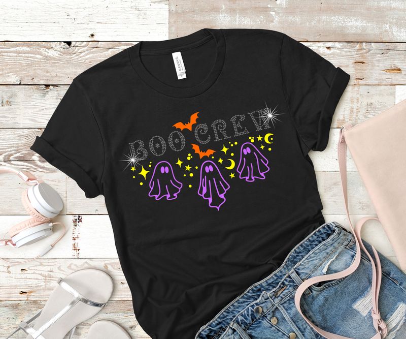 Boo Crew Ghost Rhinestone Tee