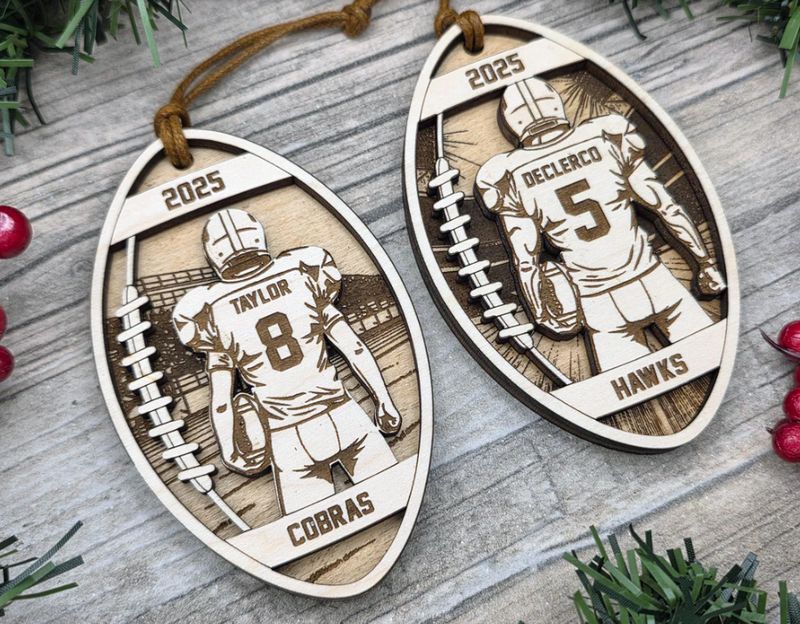 Custom Football Stadium Spotlight Ornament