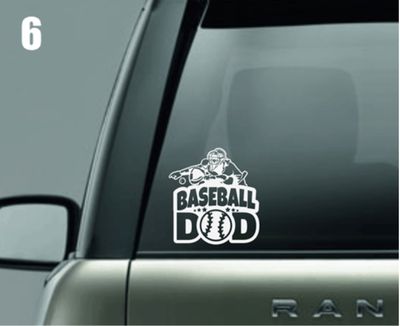 Baseball Dad Window Decal