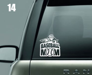 Baseball Mom Window Decal