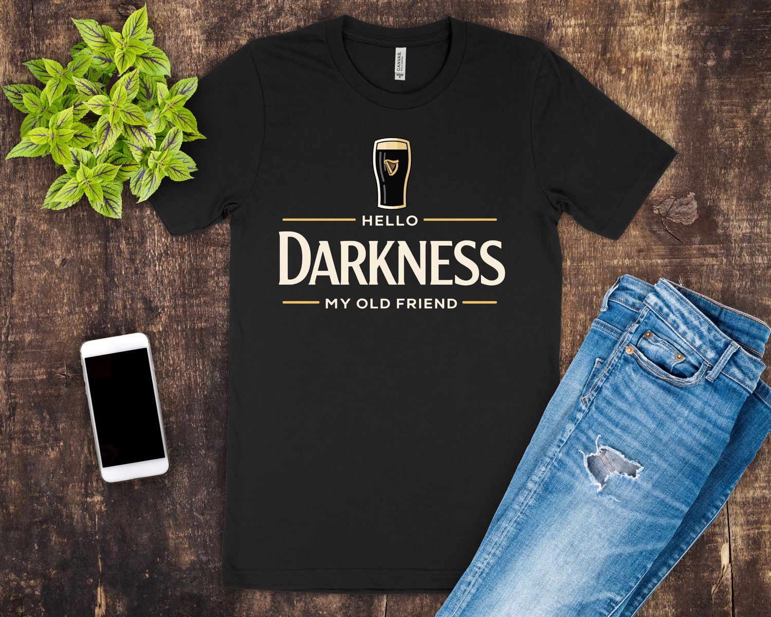 Hello Darkness – My Old Friend Tee 🍺🖤