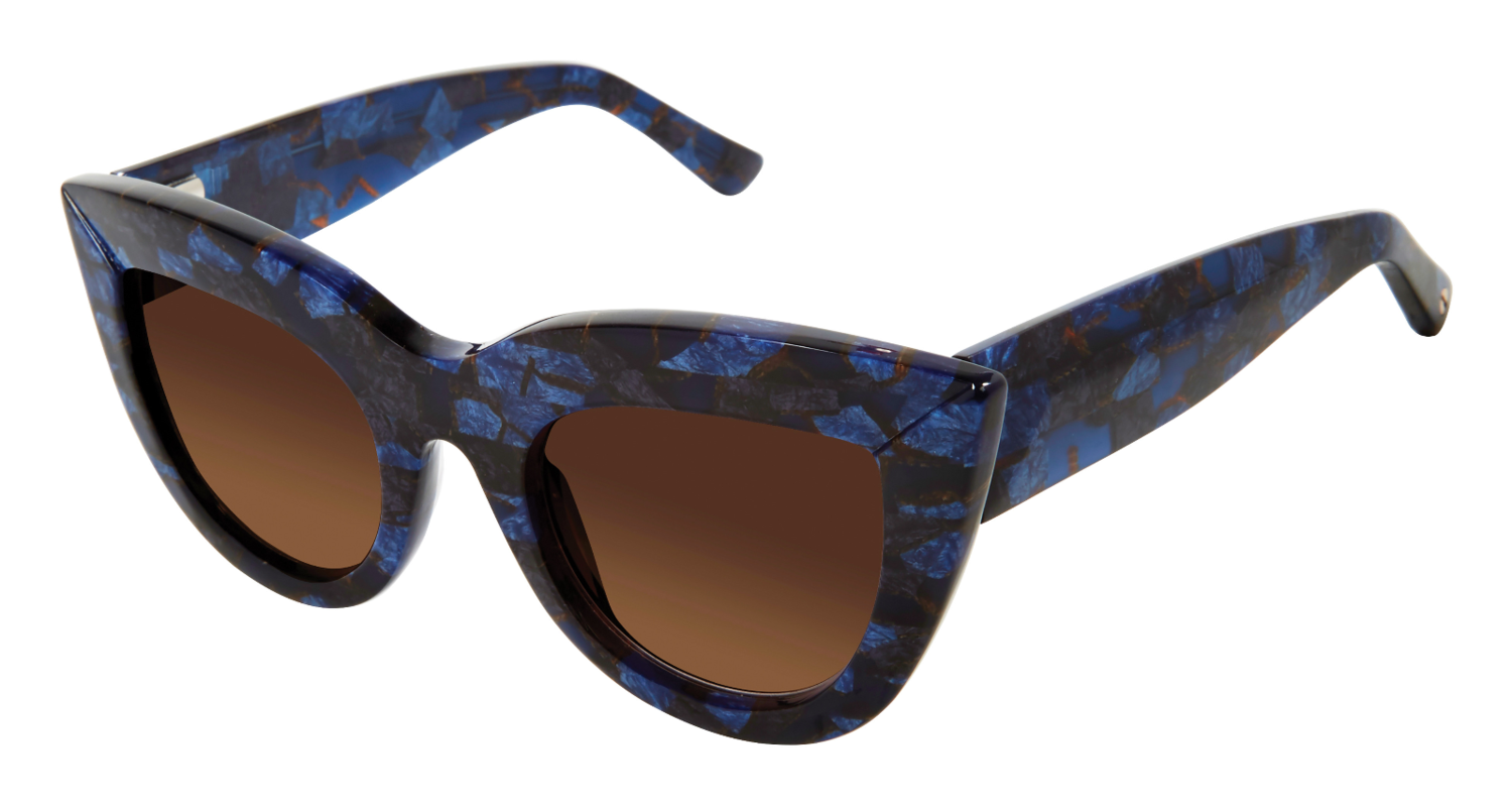 L.A.M.B. LA532 Sunglasses in BLUE-Cateye Case/cloth 50-24-140 Gwen Stefani L.A.M.B. LA532 Sunglasses in BLUE-Cateye Case/cloth 50-24-140 Gwen Stefani