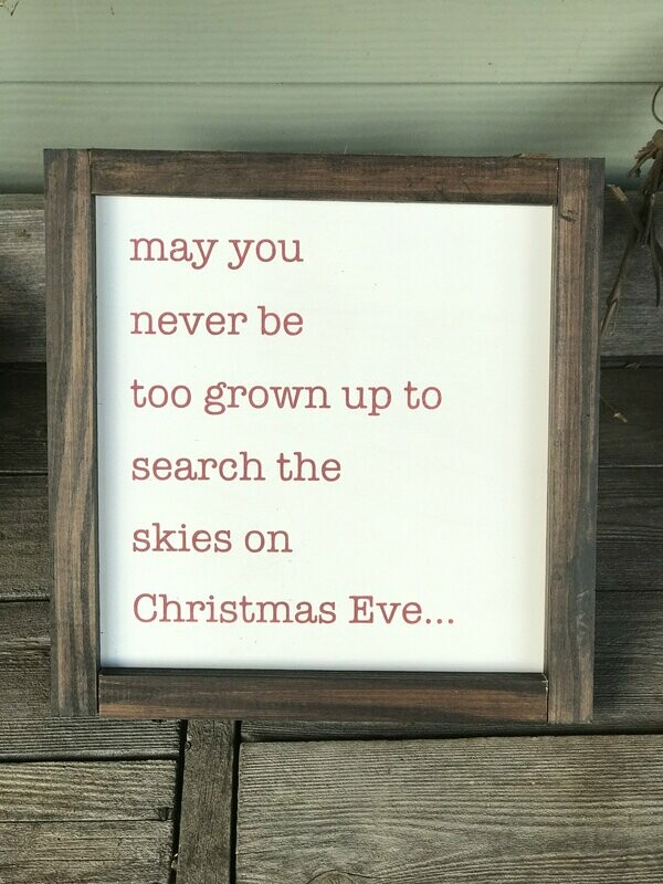 May You Never Be Too Old Framed Christmas