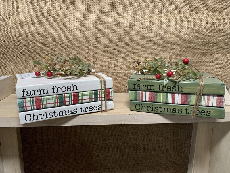 Farm Fresh Christmas Trees book stack