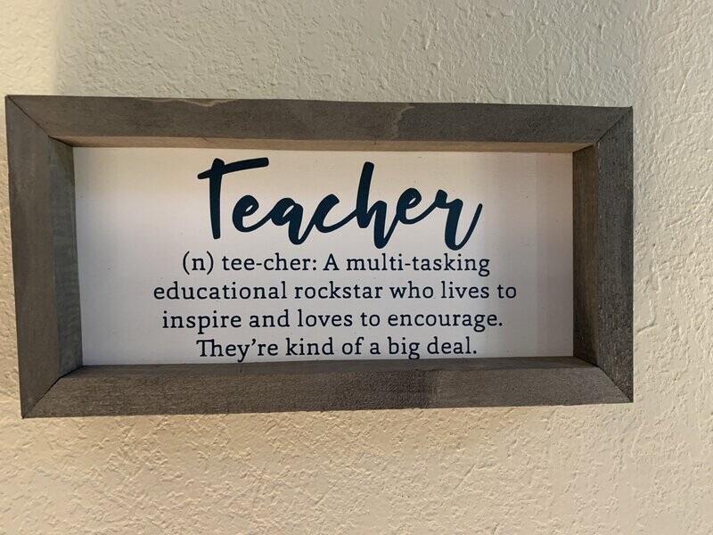 Teacher Definition-Farmhouse Decor