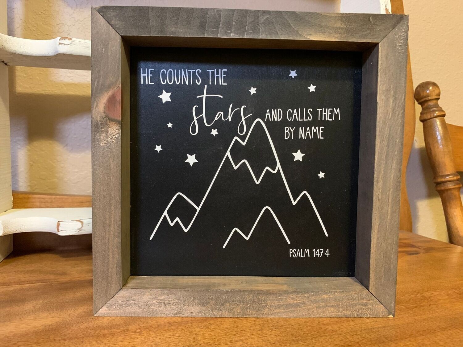 He Counts the Stars Framed Sign