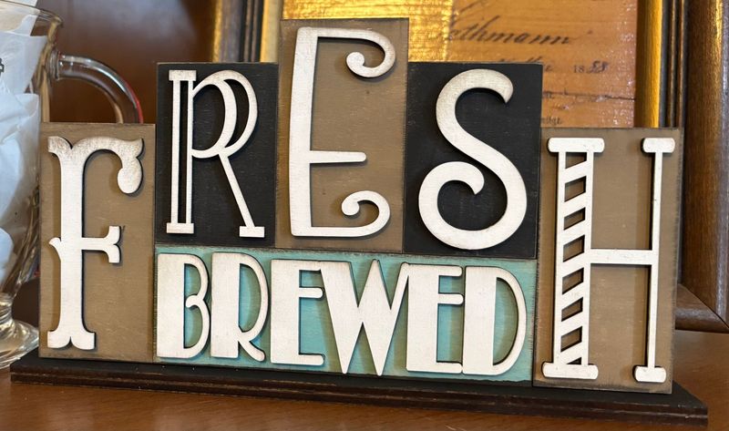 Fresh Brewed Coffee Bar Decor
