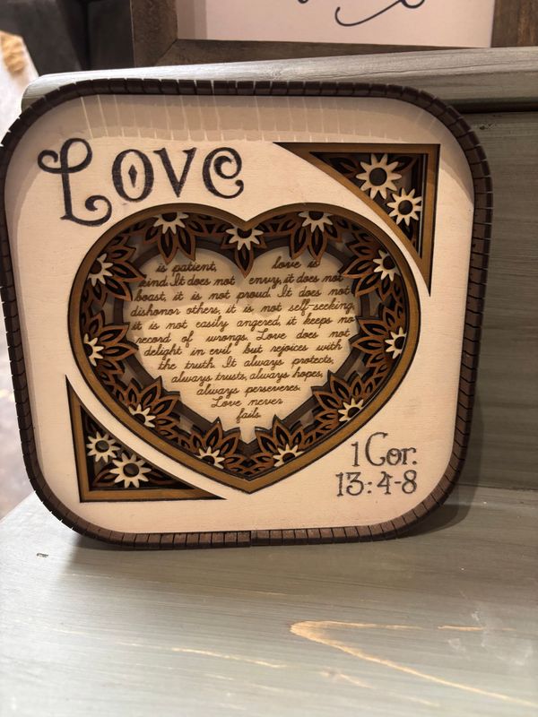 First Corinthians LOVE Stand-alone Decor
