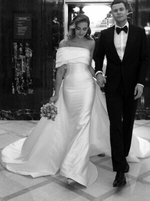 Свадебное платье со съемным шлейфом NOELH