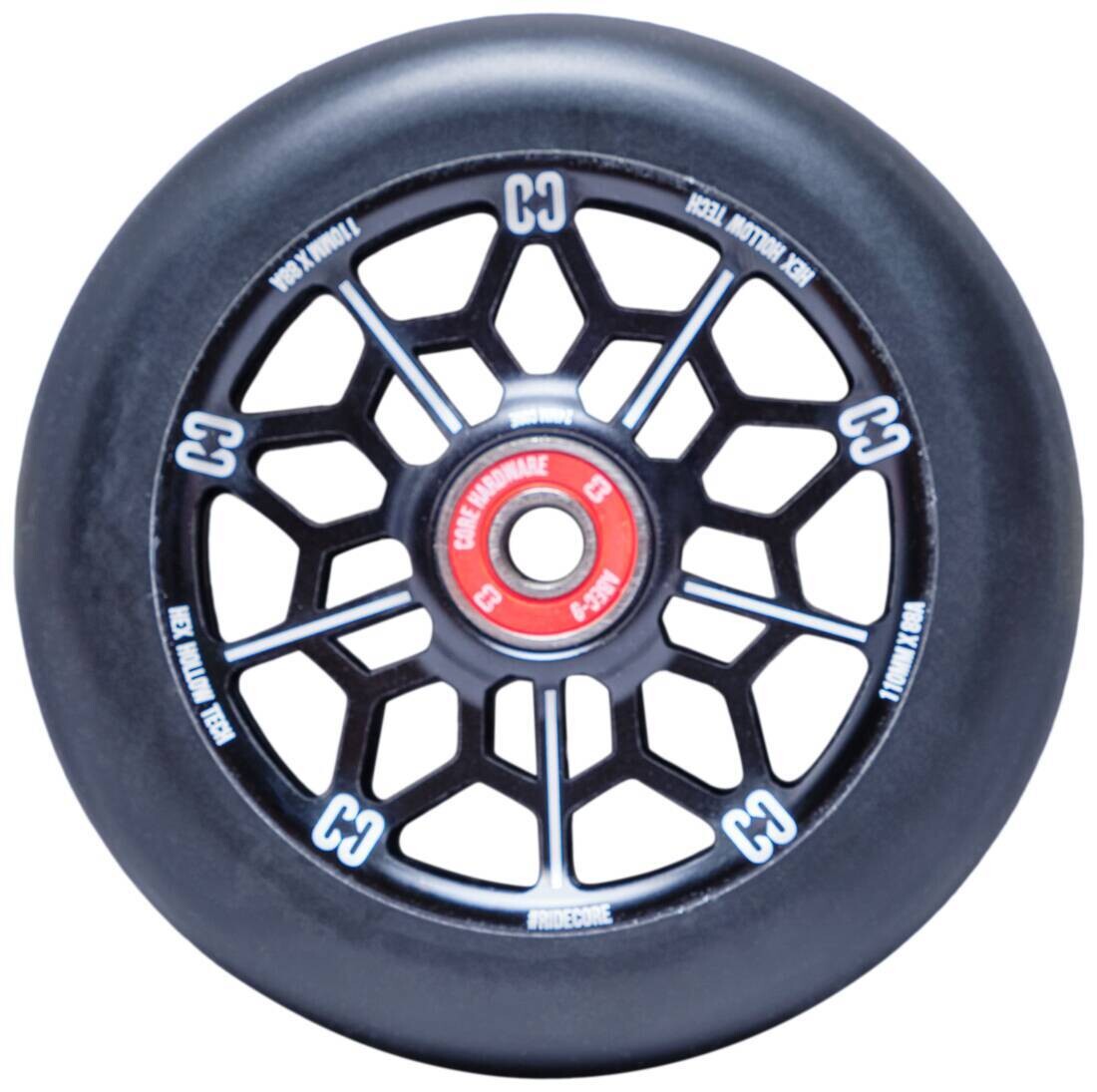 CORE Hex Hollow Stunt Scooter Rolle (110mm - Schwarz) - 2 Stück