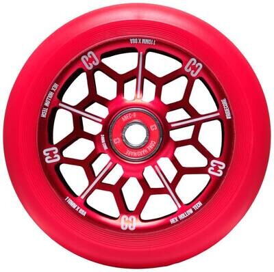 CORE Hex Hollow Stunt Scooter Rolle (110mm - Rot) - 2 Stück