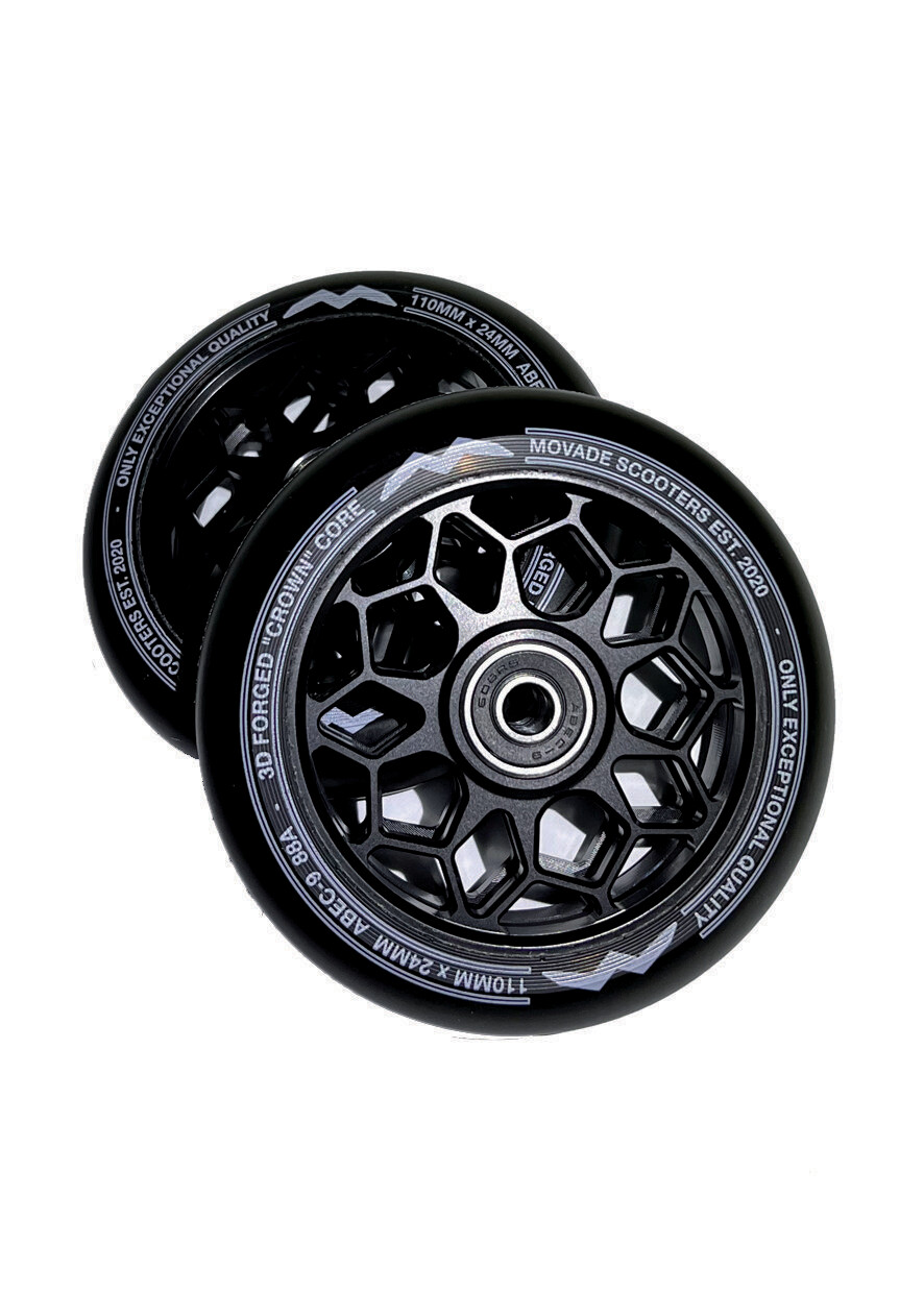 Movade "Crown" Wheels 110mm -  Black  - 2 Stück