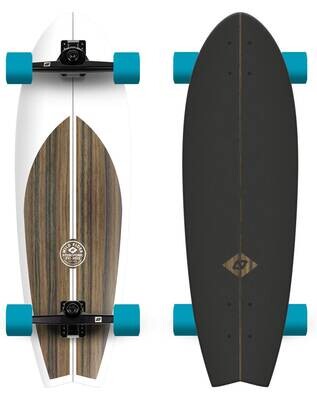 Hydroponic Complete Surfskate (Classic 2.0 White /Brown)