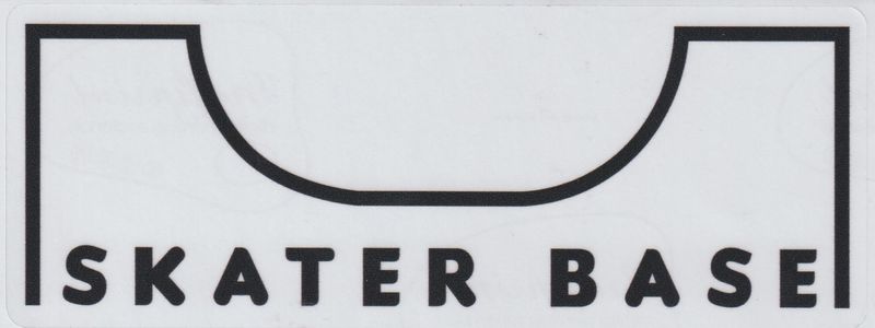 Skater Base Aufkleber - transparent 20cm