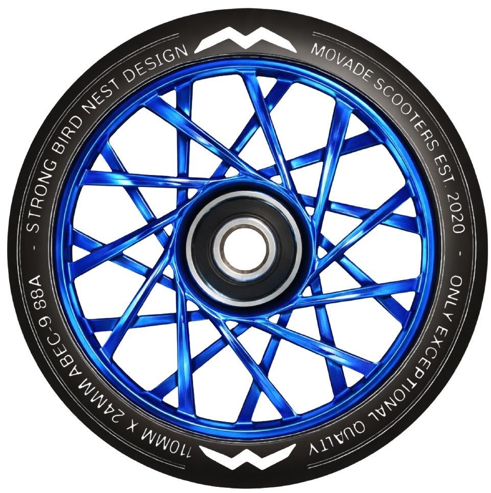 Movade "Nest" Wheels 110mm - Blue Chrome - 2 Stück