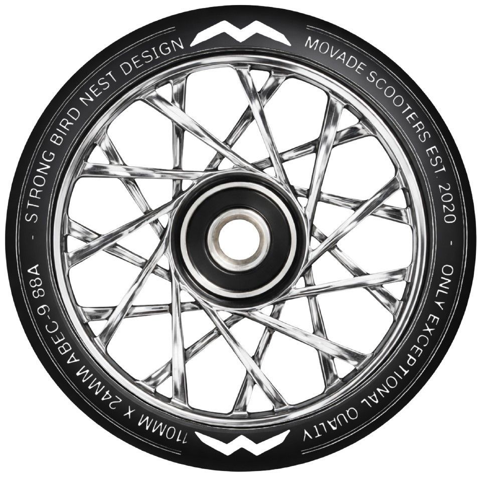 Movade "Nest" Wheels 110mm - Silver Chrome - 2 Stück