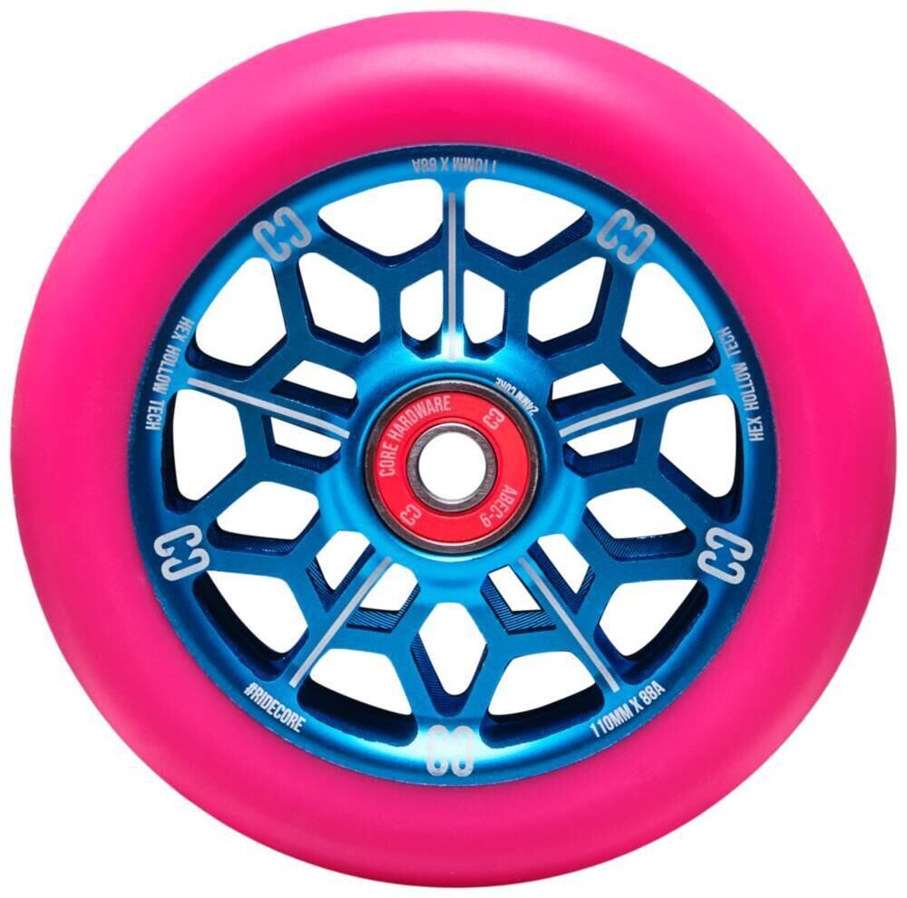 CORE Hex Hollow Stunt Scooter Rolle (110mm - Pink/Blau) - 2 Stück