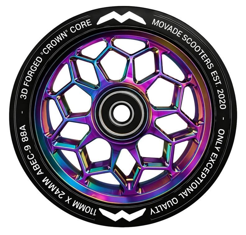 Movade "Crown" Wheels 110mm -  neo chrome  - 2 Stück