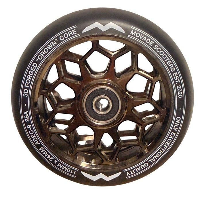 Movade Movade "Crown" Wheels 110mm - Dark Chrome - 2 Stück