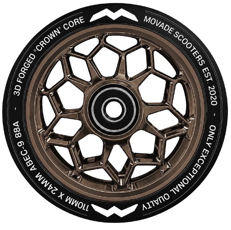 Movade Movade "Crown" Wheels 110mm - dark chrome - 2 Stück