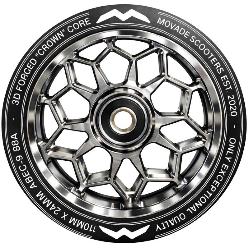 Movade Movade "Crown" Wheels 110mm - silver chrome - 2 Stück