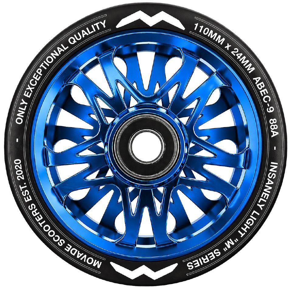 Movade "M"Core Wheels 110mm -  blue chrome  - 2 Stück