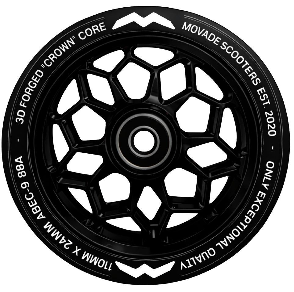 Movade Movade "Crown" Wheels 110mm - schwarz - 2 Stück