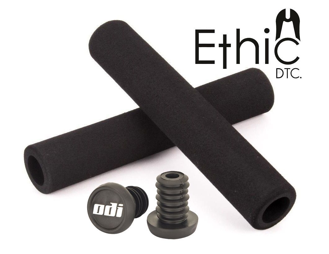 ETHIC DTC Hand Grip - Mousse Black + ODI Bar Ends ETHIC DTC Hand Grip - Mousse Black + ODI Bar Ends