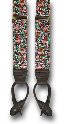 Men's Suspenders Liberty of London Fuchsia Drop Purple Pink Mens Braces