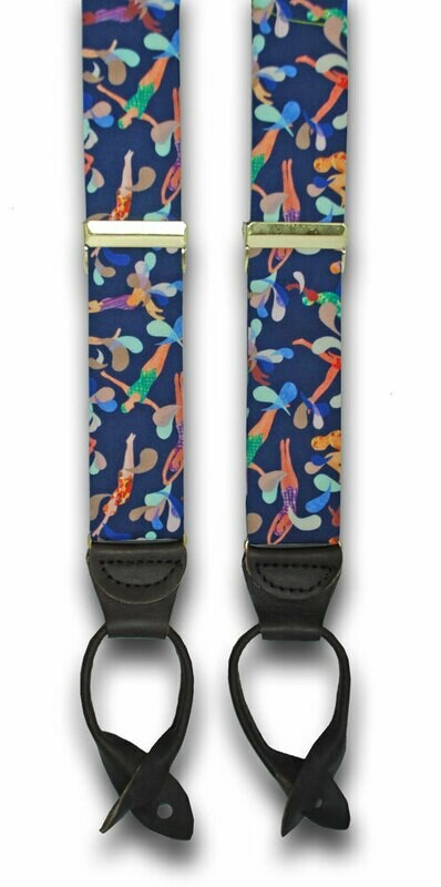 Men&#39;s Suspenders Liberty of London Lido Graceful Swimmers Suspenders Braces