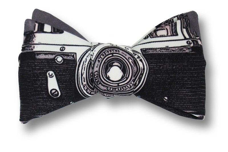 35mm Camera Silk Bow Tie