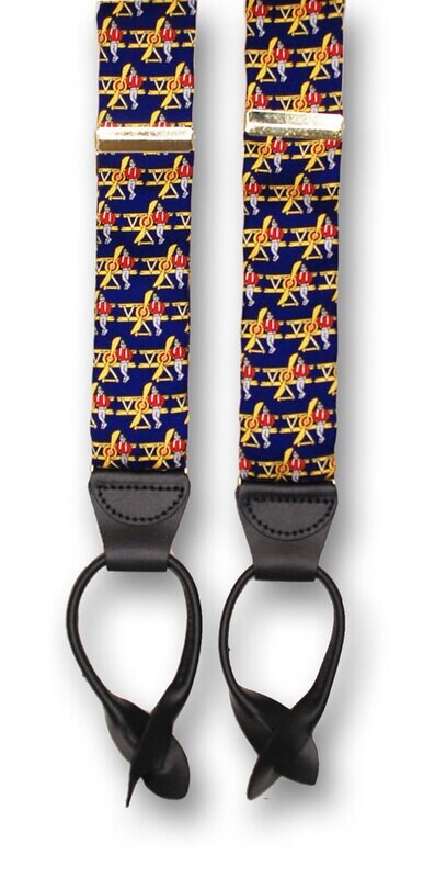 Men's Suspenders Aviator Pilot Biplane Silk Braces