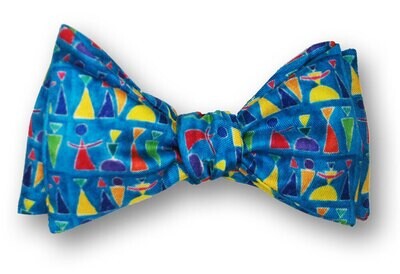 Kandinsky Inspired Shiny Happy People Men's Bow Tie