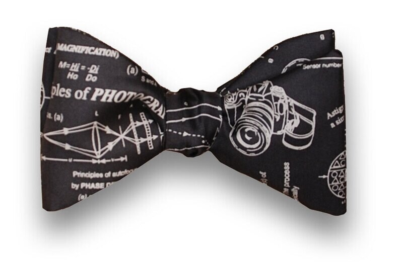 Men's Silk Bow Tie Principles of Photography For Photographer Bowtie