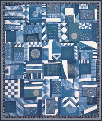 Fifth Decade Indigo Silk Scarf