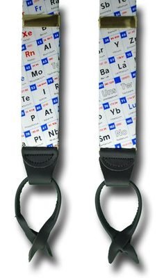 Men's Suspenders Periodic Table Chemistry Braces