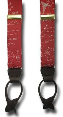 Men's Suspenders Mathematics Calculus Braces