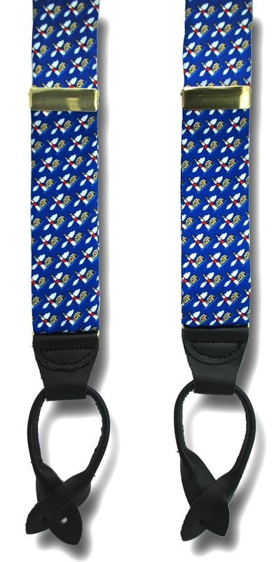 Men's Suspenders Lighthouses Nautical Silk Braces