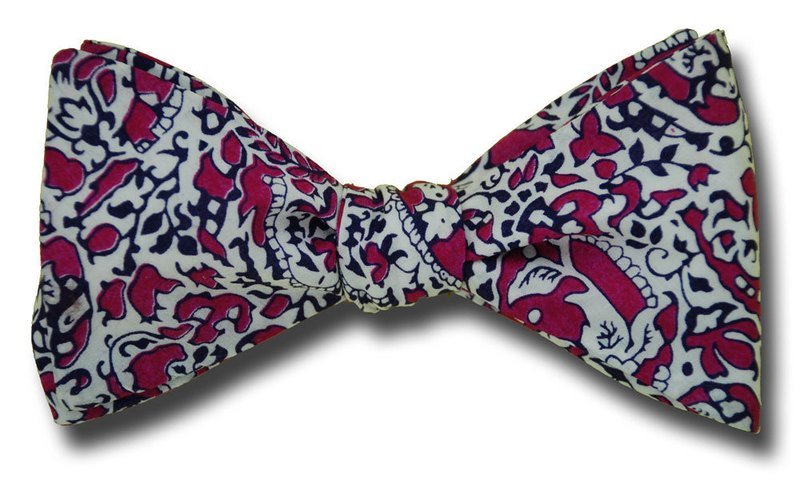 Liberty of London Pink Lagos Laurel Paisley-esq Bow Tie
