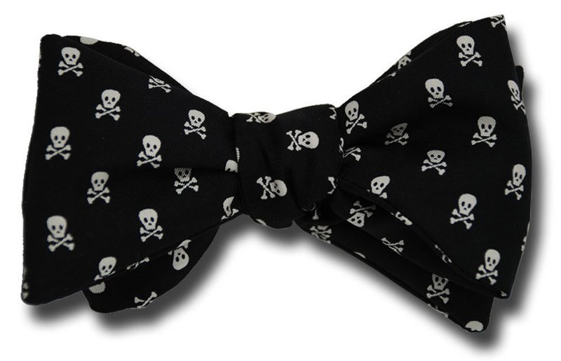Skull and Crossbone Jolly Roger Bow Tie