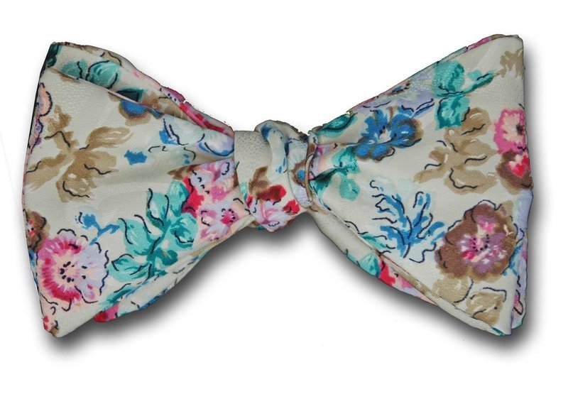 Floral Bouquet Silk Bow Tie