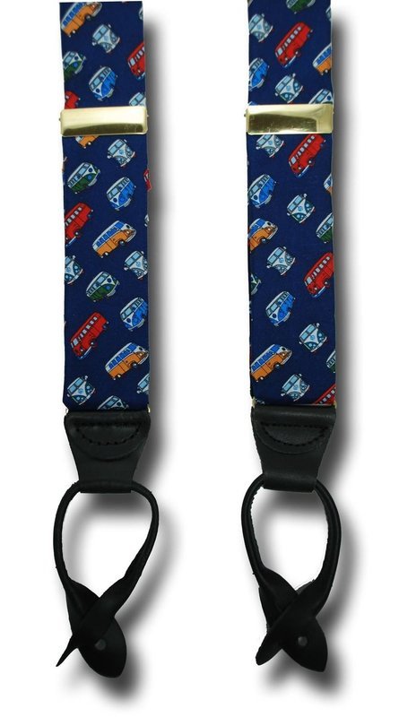 Men&#39;s Suspenders Bus Camper Samba Silk Braces