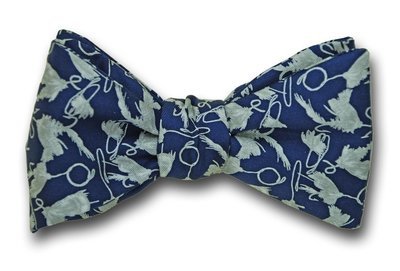 Antique Book Plate Fishing Flies Bow Tie