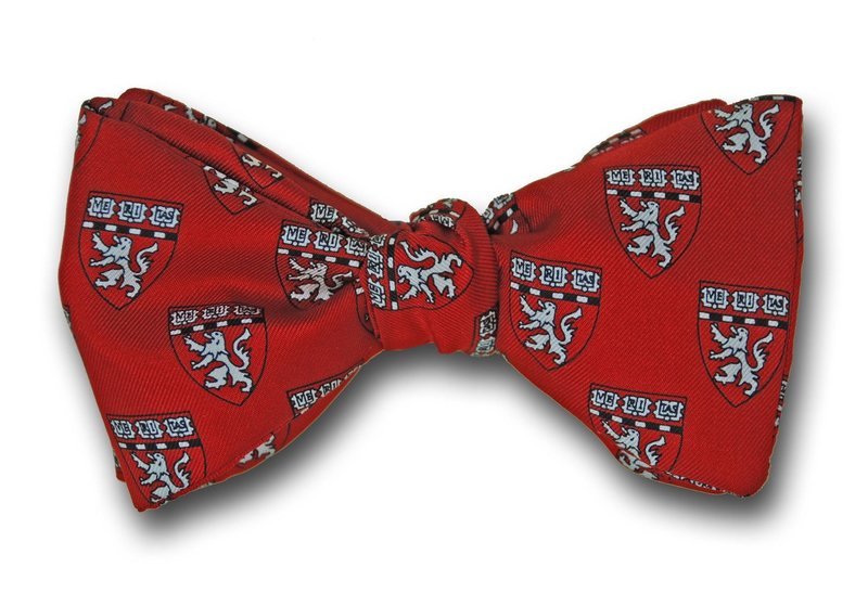 Red Harvard Medical School HMS Shield Silk Bow Tie