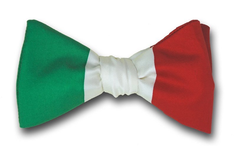 Italian Flag Bowtie Flag of Italy Il Tricolore Silk Bow Tie