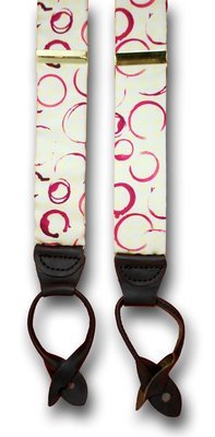 Men's Suspenders Wine Spills Braces